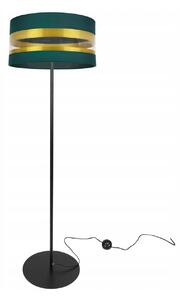 Podlahová lampa INTENSE GOLD, 1x textilní stínítko (výběr ze 6 barev), (výběr ze 3 barev konstrukce), (fi 40cm), O