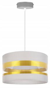 Závěsné svítidlo INTENSE GOLD, 1x textilní stínítko (výběr ze 6 barev), (výběr ze 3 barev konstrukce), (fi 35cm)