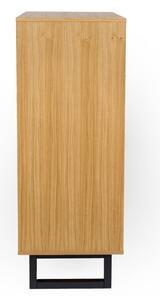 Komoda v dubovém dekoru Woodman Camden Herringbone, 80 x 123 cm