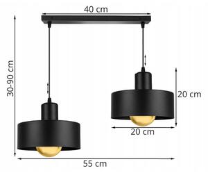 Závěsné svítidlo BARCELONA, 2x kovové stínítko (výběr ze 2 barev)