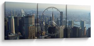 Obraz - Manhatten ve dne (s hodinami) (90x30 cm)