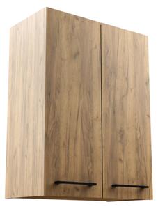 Závěsná koupelnová skříňka LISSA, 60x80x30, dub craft