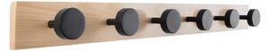 Dřevěvý věšák Knobs 60cm Present Time (Barva-černá)