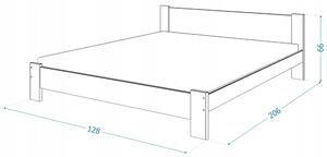Moderní postel TEXAS 120x200 cm bílá/šedá