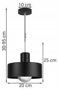 Závěsné svítidlo BARCELONA, 1x kovové stínítko (výběr ze 2 barev), CH