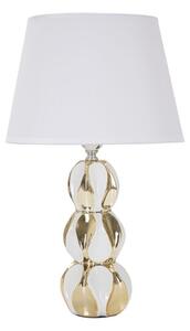 Bílá/ve zlaté barvě keramická stolní lampa s textilním stínidlem (výška 46 cm) Glam Balls – Mauro Ferretti