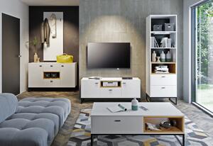 TV stolek OTYL, 135x55x40, dub artisan/černá