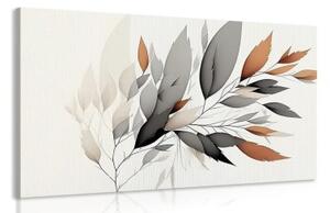 Obraz minimalistická větvička listů - 90x60