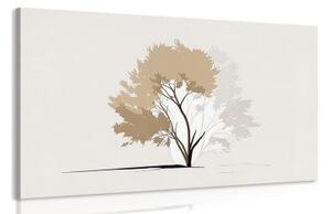 Obraz minimalistický strom s listy - 60x40