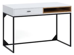 Psací stůl OTYL, 120x80,5x60, bílá/dub artisan