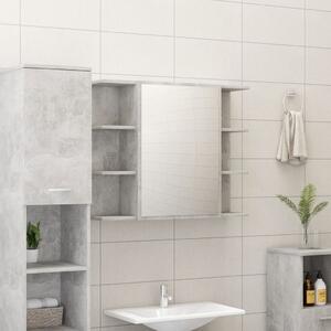 Koupelnová skříňka zrcadlo betonová šedá 80x20,5x64 dřevotříska