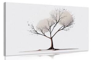 Obraz minimalistický strom bez listí - 120x80