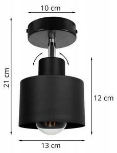 Stropní svítidlo PANTA, 1x černé kovové stínítko, (možnost polohování)