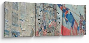 Obraz - Childe Hassam, Allies day, reprodukce (s hodinami) (90x30 cm)