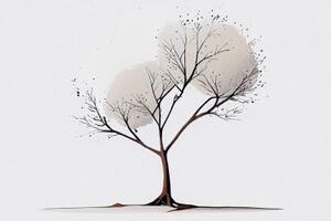 Obraz minimalistický strom bez listí - 60x40
