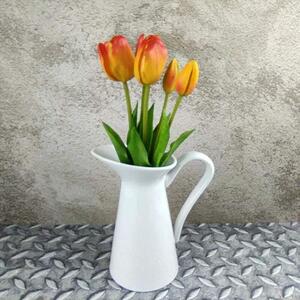 Gumové tulipány oranžové- 39 cm, svazek 5 ks