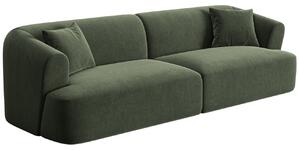 -25 % Dny MOMENTI– Cosmopolitan Design Zelená sametová čtyřmístná pohovka Campi 255 cm