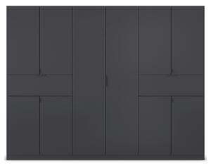 Šatní skříň TICAO V metalická šedá, šířka 271 cm