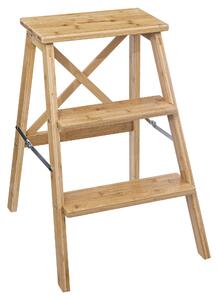 Skládací žebřík, nízký, bambus, 63,5 cm