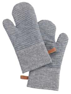 Kuchyňské chňapky ADA STRIPES, 2 ks, šedé, bavlněné, WENKO
