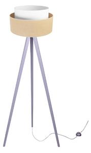 Podlahová lampa JUTA, 1x jutové/bílé textilní stínítko, (výběr ze 6 barev konstrukce)