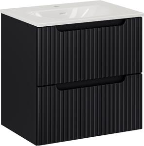 Sada skříňka Comad Nova Black NOVA BLACK D2 82-60-2S, umyvadlo Comad SKY 3 SKY 3 60CM DP (E-8099-3-60)