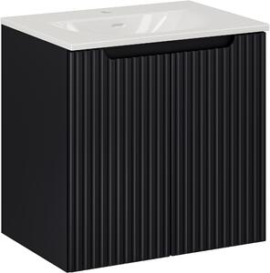 Sada skříňka Comad Nova Black NOVA BLACK D2 82-60-2D, umyvadlo Comad SKY 3 SKY 3 60CM DP (E-8099-3-60)