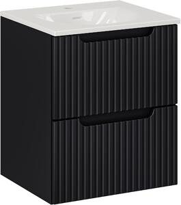 Sada skříňka Comad Nova Black NOVA BLACK D2 82-50-2S, umyvadlo Comad Sky 3 SKY 3 50CM DP (E-8099-3-50)