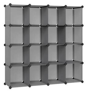 KOMBINACE REGÁLŮ, šedá, železo, 153/153/31 cm Boxxx - Knihovny, Online Only