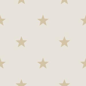 Krémová vliesová tapeta se zlatými hvězdami, 16648, Friends & Coffee, Cristiana Masi by Parato