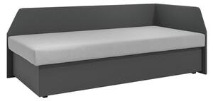 Válenda Amber 90x200, tmavě šedá, pravý roh