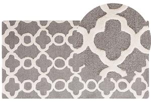 Šedý vlněný koberec v klasickém designu 80x150 cm ZILE