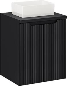 Sada skříňka Comad Nova Black NOVA BLACK D2 82-50-2D, umyvadlo Comad Gaja UN-GAJA35-SW 78570A(35), NOVA BLACK B 89-50