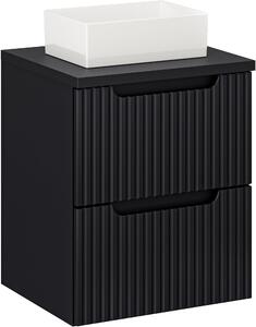 Sada skříňka Comad Nova Black NOVA BLACK D2 82-50-2S, umyvadlo Comad Gaja UN-GAJA35-SW 78570A(35), NOVA BLACK B 89-50