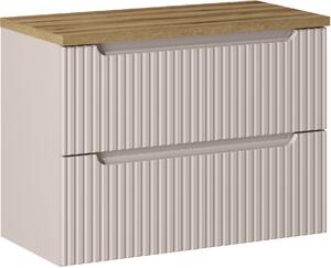 Sada skříňka Comad Nova Cashmere NOVA CASHMERE 82-80-2S, deska Comad Nova Oak NOVA OAK A 89-80