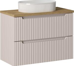 Sada skříňka Comad Nova Cashmere NOVA CASHMERE 82-80-2S, umyvadlo Comad Beyond 5 BEYOND 5 WHITE ( E-6564 ), NOVA OAK A 89-80