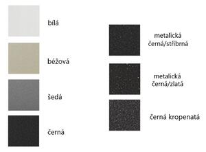 Kuchyňský granitový dřez BRUNO - 79,5 x 49,5 cm - metalický černý/stříbrný