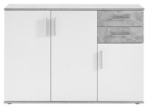 KOMODA, šedá, bílá, 120/82/35 cm Carryhome - Šuplíkové komody, Online Only