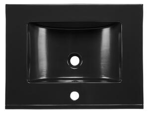 Keramické umyvadlo LAVA BLACK 60 cm - černé matné