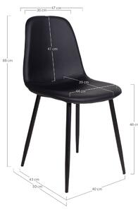 Černá jídelní židle Star z umělá kůže