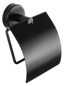 Sanela Nerezové doplňky - Držák toaletního papíru, s krytem, matná černá SLZN 09N