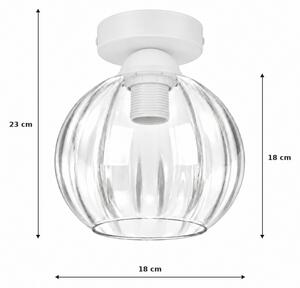 BRILAGI - LED Stropní svítidlo RETRO GLASS 1xE27/60W/230V pr. 18 cm bílá/čirá