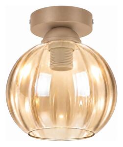 BRILAGI -LED Stropní svítidlo R GLASS 1xE27/60W/230V pr. 18cm béžová/kouř béžová