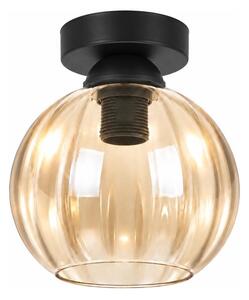 BRILAGI - LED Stropní svítidlo R GLASS 1xE27/60W/230V pr. 18cm černá/kouř béžová