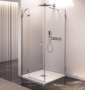 Polysan, FORTIS EDGE sprchové dveře bez profilu 900mm, čiré sklo, levé, FL1290L