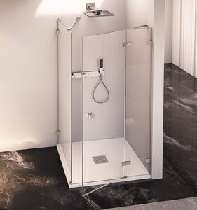 Polysan FORTIS EDGE sprchové dveře bez profilu 900mm, čiré sklo, pravé