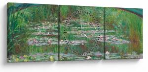 Obraz - Claude Monet, The Japanese Footbridge, reprodukce (s hodinami) (90x30 cm)