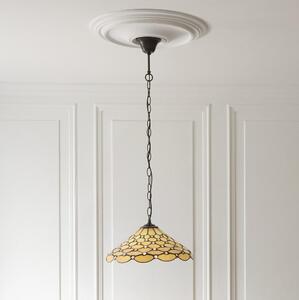 Endon 112226 - Lustr na řetězu Tiffany PEARL 1xE27/10W/230V pr. 45 cm