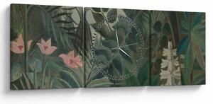 Obraz - Henri Rousseau, The Equatorial Jungle, reprodukce (s hodinami) (90x30 cm)