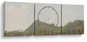 Obraz - Simon Denis, View Near Naples, reprodukce (s hodinami) (90x30 cm)